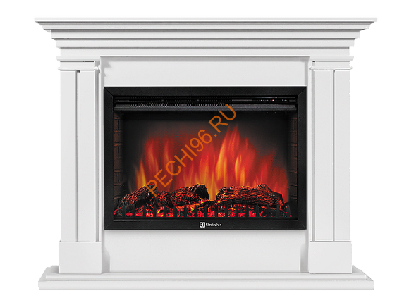 Электрокамин Electrolux Sphere Plus EFP/P-3320RLS с порталом Firelight Castello 30, белый