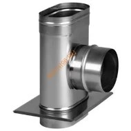 Тройник Вулкан VOR 90° 120x240 с опорой и патрубком D200