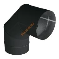 Отвод ВУЛКАН VBR 90° D180 мм, нерж 0.8, черный