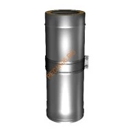 Сэндвич-труба телескопическая ВУЛКАН V50R, L=260-380 мм, нержавейка AISI 321/304, d 115/215 мм