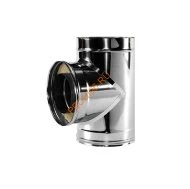 Сэндвич-тройник ВУЛКАН Z50R, 90 гр, нержавейка AISI 321/оцинковка, d 150/250 мм