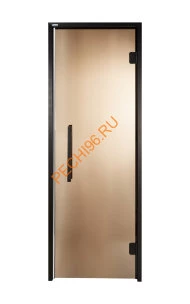 Дверь стеклянная Grandis GS 9х19-B-H-Bl коробка алюминий Diamond Black