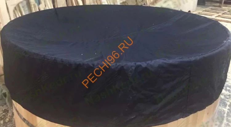 Купель НКЗ круглая из кедра с пластиковой вставкой d 220 см