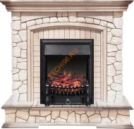 Электрокамин Royal Flame Preston Слоновая кость с патиной с очагом Fobos FX