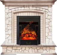 Электрокамин Royal Flame Preston Слоновая кость с патиной с очагом Majestic FX