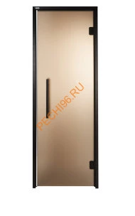Дверь стеклянная Grandis GS 8х21-BM-H-Bl коробка алюминий Diamond Black