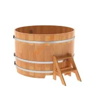 Купель для бани BentWood круглая из сращённой лиственницы, D1,5 м