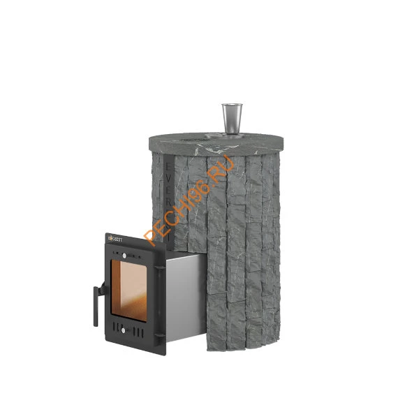 Печь банная Эверест Steam Master 18 INOX, Ламель Талькохлорит рваный камень, S-20