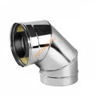 Сэндвич-отвод ВУЛКАН V50R, 90 гр, нержавейка AISI 321/304, d 130/230 мм