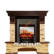 Электрокамин Royal Flame Pierre Luxe угловой темный дуб/сланец с очагом Fobos FX M