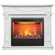 Электрокамин RealFlame Philadelphia 26 WT с очагом 3D Helios 26 (Белый)