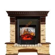 Электрокамин Royal Flame Pierre Luxe угловой темный дуб/сланец с очагом Majestic FX M