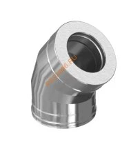 Сэндвич колено 45° Титан KraftBerg, d 100/180 321/430-0,8/0,5мм