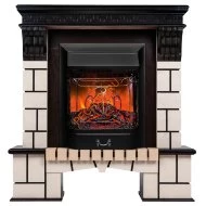 Электрокамин RealFlame Stone STD AO с очагом Majestic Lux BL