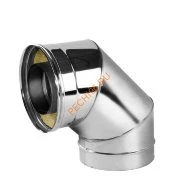 Сэндвич-отвод ВУЛКАН Z50R, 90 гр, нержавейка AISI 321/оцинковка, d 250/350 мм