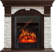 Электрокамин Royal Flame Dublin угловой Темный дуб/белый сланец с очагом Majestic FX
