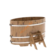 Купель для бани BentWood овальная из дуба Рустик, 0,92х1,66 м