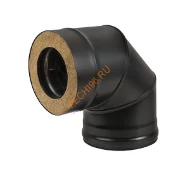 Сэндвич-отвод 90 гр Везувий BLACK (AISI 430/0,8мм) d 200/300 мм