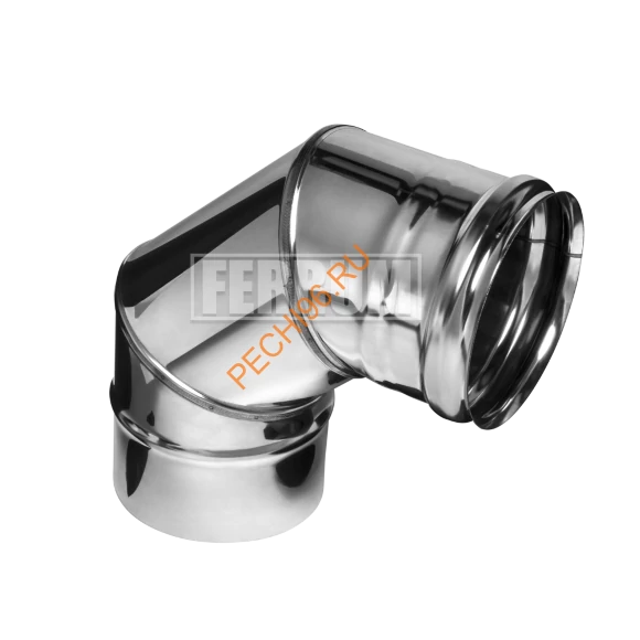 Отвод 90° Феррум, нержавейка AISI 430-0,5 мм, d 120 мм