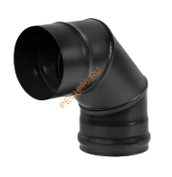 Отвод 90 гр Везувий BLACK (AISI 430/0,8мм) d 150