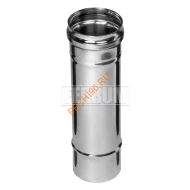 Дымоход Феррум, нержавейка AISI 430-0,5 мм d 130 мм L=0,25 м