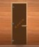 Дверь стеклянная «бронза матовая» коробка 1700х700 мм, осина