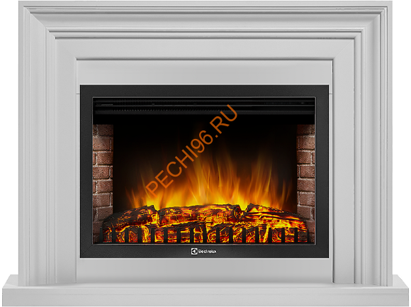 Электрокамин Electrolux Sphere Plus EFP/P-3320RLS с порталом Firelight Stretto 30, белый