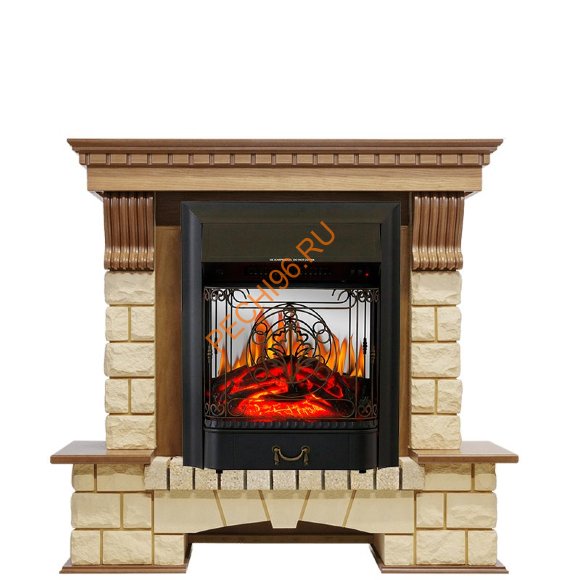 Электрокамин Royal Flame Pierre Luxe дуб/шампань с очагом Majestic FX M