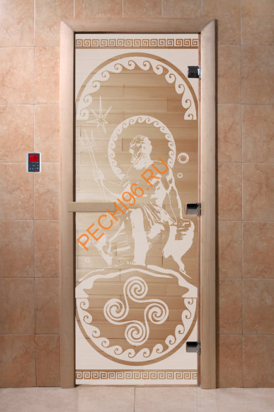 Дверь стеклянная DoorWood «Посейдон прозрачная», 1700х700 мм