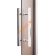 Двери стеклянные двустворчатые Grandis GS 15х19-M-Н-Br