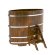 Купель для бани BentWood овальная из морёной лиственницы Рустик, 0,92х1,66 м