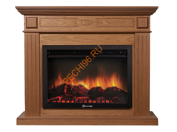 Электрокамин Electrolux Sphere Plus EFP/P-3320RLS с порталом Firelight Bianco 30, дуб