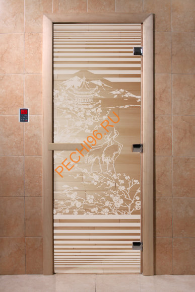 Дверь стеклянная DoorWood «Япония прозрачная», 1700х700 мм